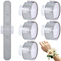6Pcs Plastic Slap Bracelets, Snap Bracelets for Women, with Glitter Powder
