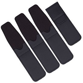 Gorgecraft 4Pcs Portable Imitation Leather Razor Holder Cases, Shaving Accessories, Rectangle