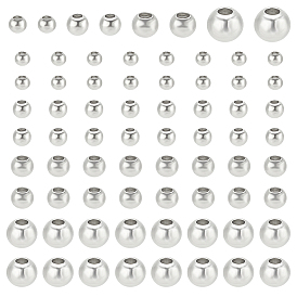 200 шт 4 стили латунные бусины, круглые