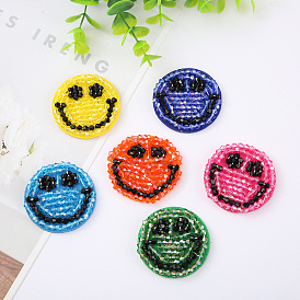 Multicolor Crystal Smiley Clothing Shoes Hats Headwear Fashion Matching Handmade Beading Clothing Accessories