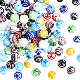 120 шт. круглые стеклянные бусины миллефиори ручной работы