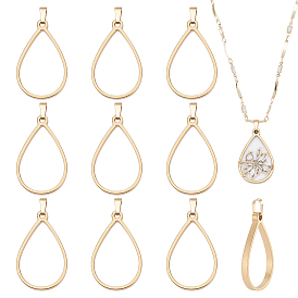 10 шт. 304 подвески из нержавеющей стали с открытой задней частью, слеза