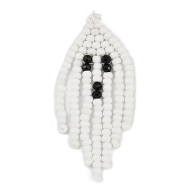 Тематика хэллоуина стеклянные бусины, с бусинами из натуральной черной шпинели, Ткацкий станок, подвески-призраки