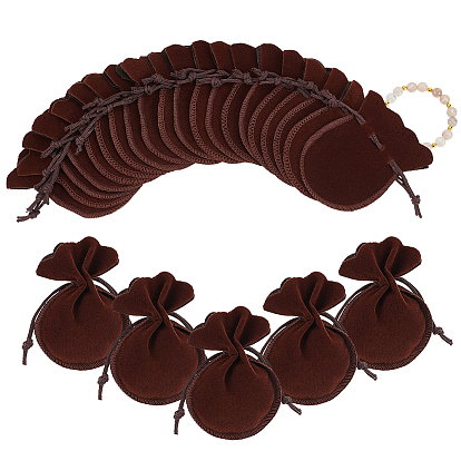 50шт. бархатные сумки, мешочки для украшений в форме калебаса на шнурке