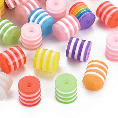 Смоляные бусины в полоску Гана, колонка