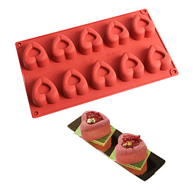 Пищевые силиконовые формы, формы помады, для украшения торта поделки, цвет шоколада, конфеты, Прямоугольник с сердцем