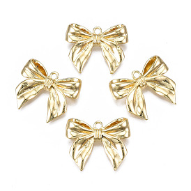 Pendentifs en alliage, crémaillère plaquage, sans cadmium et sans nickel et sans plomb, bowknot