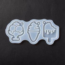 DIY Ice Cream Pendant Silicone Molds, Quicksand Molds, Resin Casting Molds, for UV Resin & Epoxy Resin Craft Making
