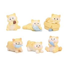 Украшение в форме кошки из смолы, украшения для рабочего стола для автомобиля, домашнего офиса