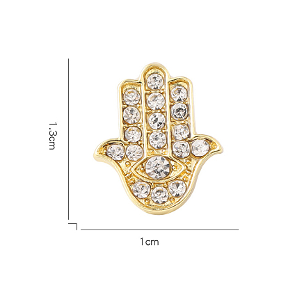 Alloy Hamsa Hand Watch Band Studs, Metal Nails for Watch Loops Accesssories