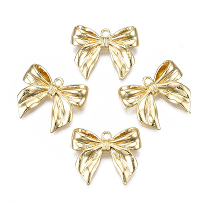 Pendentifs en alliage, crémaillère plaquage, sans cadmium et sans nickel et sans plomb, bowknot