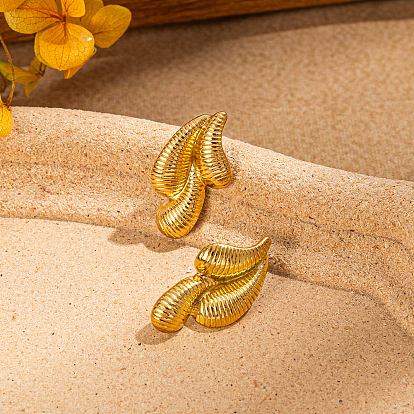 Уникальные спиральные серьги-гвоздики из нержавеющей стали в форме капли 201