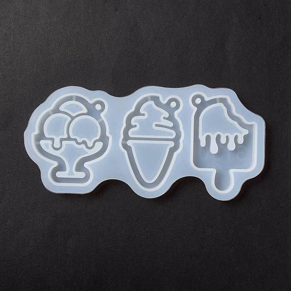 DIY Ice Cream Pendant Silicone Molds, Quicksand Molds, Resin Casting Molds, for UV Resin & Epoxy Resin Craft Making