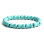 Natural Turquoise Beaded Stretch Bracelets for Men Women