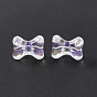 Electroplate Transparent Glass Bead, Bowknot