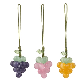 3 шт. подвесные украшения в виде винограда кошачий глаз, с нейлоновым шнуром