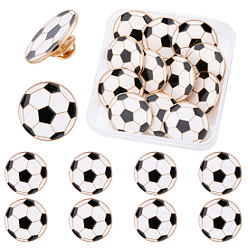12 шт. эмалированные булавки, Броши из черного сплава для рюкзака, футбольная тема