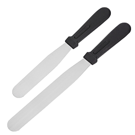 Olycraft Stainless Steel Straight Spatulas, with Plastic Handle, Bakeware Tools, for Cake Decorating Frosting