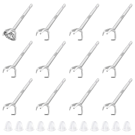 925 серебристые серьги, с замшевой тканью, квадратная салфетка для полировки серебра и пластиковыми ушками