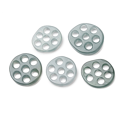 Натуральные многожильные звенья из бирманского жадеита, диск