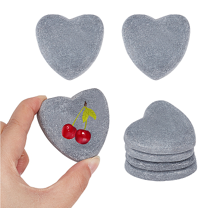 Roches peintes en marbre en forme de cœur, pavé de peinture bricolage pour enfants