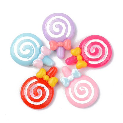 Resin Decoden Cabochons, Opaque, Imitation Food, Lollipop