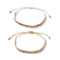Handmade Japanese Seed Braided Bead Bracelet, Adjustable Bracelet for Women