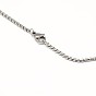 Ion Plating(IP) 304 Stainless Steel Venetian Chain Necklace, Box chain, with Lobster Clasps