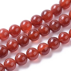 Natural Agate Beads Strands, Dyed, Round