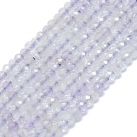 Chapelets de perles naturelles améthyste, facette, rondelle