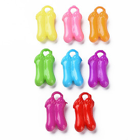 Opaque Acrylic Pendants, Eggplant