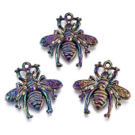 Plated Alloy Pendants, Cadmium Free & Lead Free, Bees