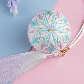 DIY Embroidery Temari Ball Kits, Including Iron Needles, Tape Measure, Cotton Threads, Metallic Cord, Polyester Threads, Tassels, Iron Eye Pins, Brass Findings