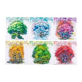 10piezas 5 estilos 3d juego de pegatinas adhesivas impermeables para mascotas, árbol, para diy álbum de fotos diario scrapbook decorativo