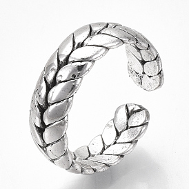 Adjustable Tibetan Style Alloy Cuff Rings, Open Rings