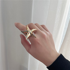 Accessories starfish five-pointed star ring women's personalized high-end dripping oil ring