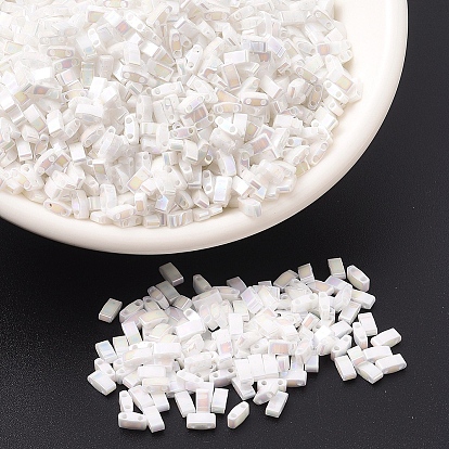 MIYUKI Half TILA Beads, Japanese Seed Beads, 2 Hole, Opaque Colours AB