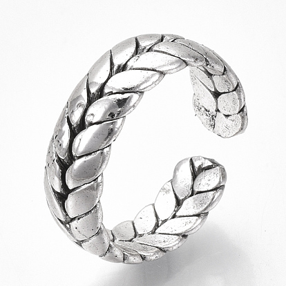 Adjustable Tibetan Style Alloy Cuff Rings, Open Rings