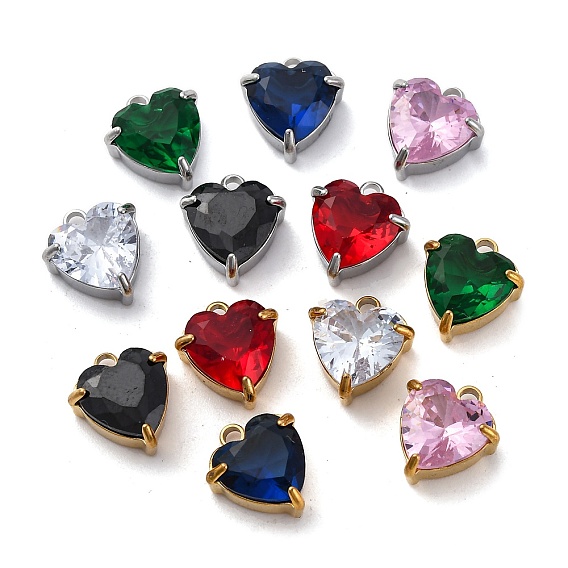 304 из нержавеющей стали горный хрусталь подвески, вакуумные покрытия, сердце