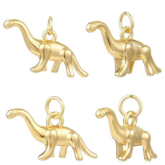 10 шт 2 стили латунные подвески, динозавр прелести, с целью перехода в кольце, без свинца и без кадмия, долговечный