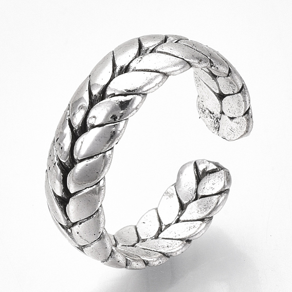 Adjustable Tibetan Style Alloy Cuff Rings, Open Rings