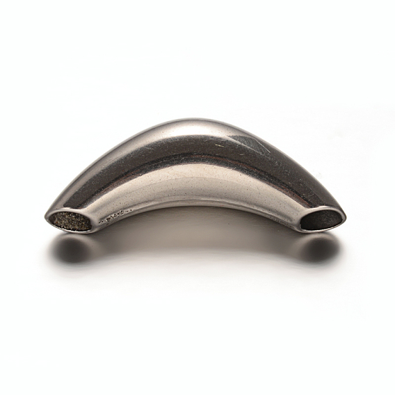 201 шарики из нержавеющей стальной трубы, бусины с большим отверстием, 38x12x11 мм, отверстие : 5 мм