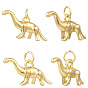 10 шт 2 стили латунные подвески, динозавр прелести, с целью перехода в кольце, без свинца и без кадмия, долговечный