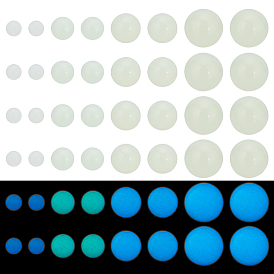 4 нити 4 стили синтетические светящиеся каменные бусины нити, круглые, светится в темноте