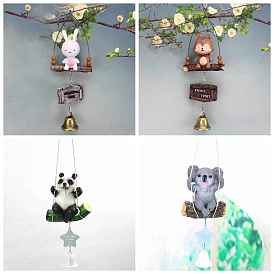 Animal Resin Wind Chimes Decor, for Home Hanging Ornaments