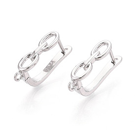 Латунная фурнитура для хооп серег, без кадмия, без никеля и без свинца, цепочка-оберег