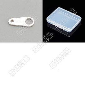 50Pcs 925 Sterling Silver Links, Chain Tabs, with 925 Stamp