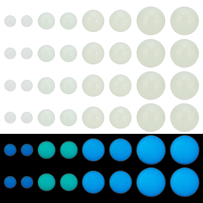4 нити 4 стили синтетические светящиеся каменные бусины нити, круглые, светится в темноте