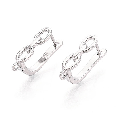 Латунная фурнитура для хооп серег, без кадмия, без никеля и без свинца, цепочка-оберег