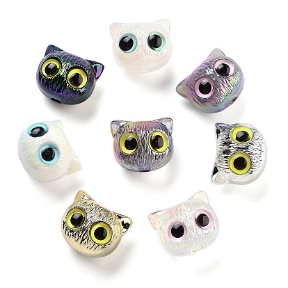 УФ-покрытие акриловыми битами, радужный, кошка